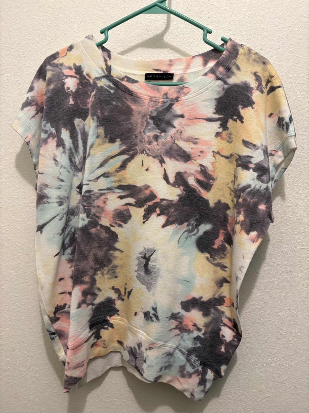 Women’s Pastel Tie-Dye Short Sleeve Top
